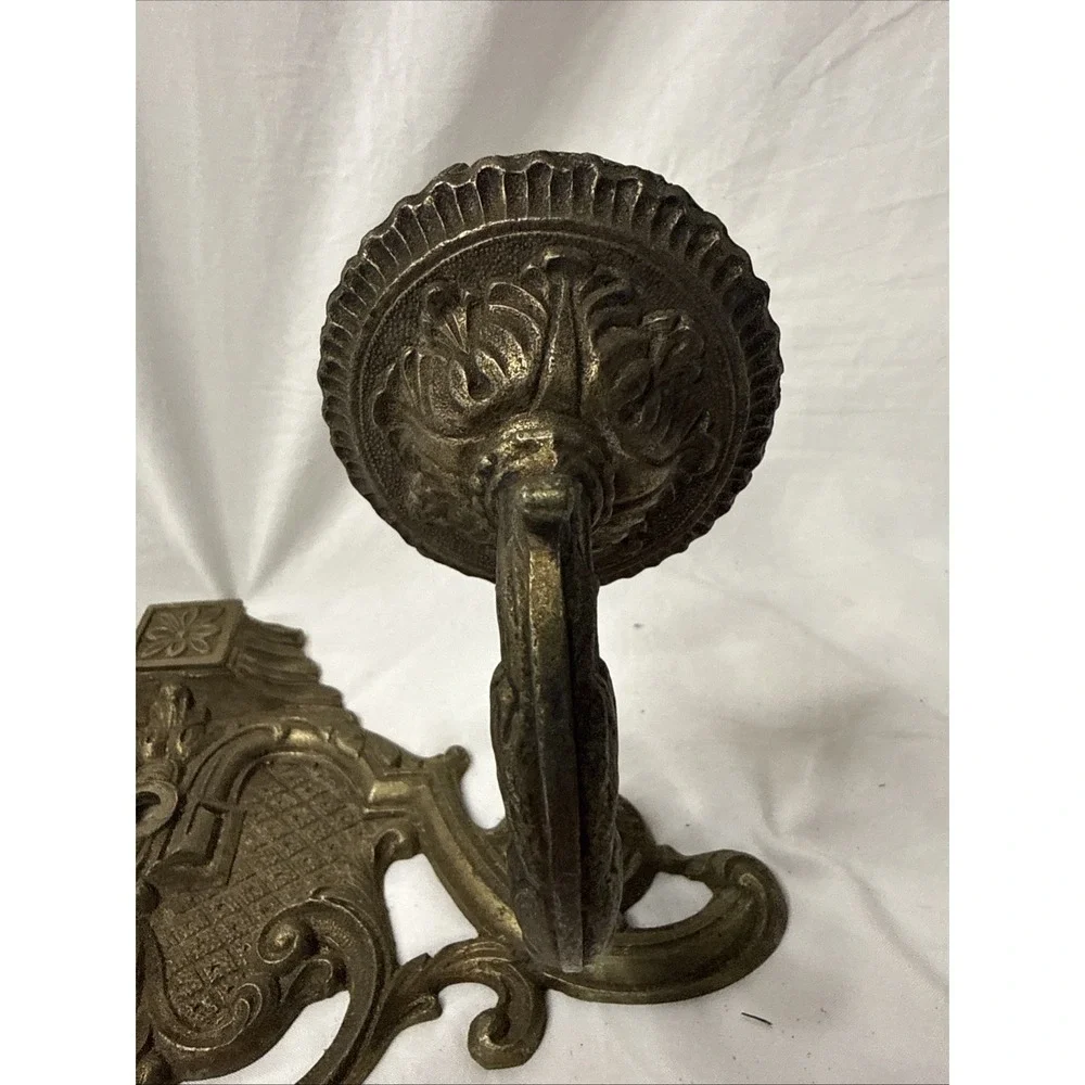 Antique 19th Century Neoclassical Ornate Bronze Double Arm Light Candle Sconce